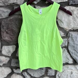 Lululemon Nulux Racerback Cropped Run Tank in Faded Zap Color